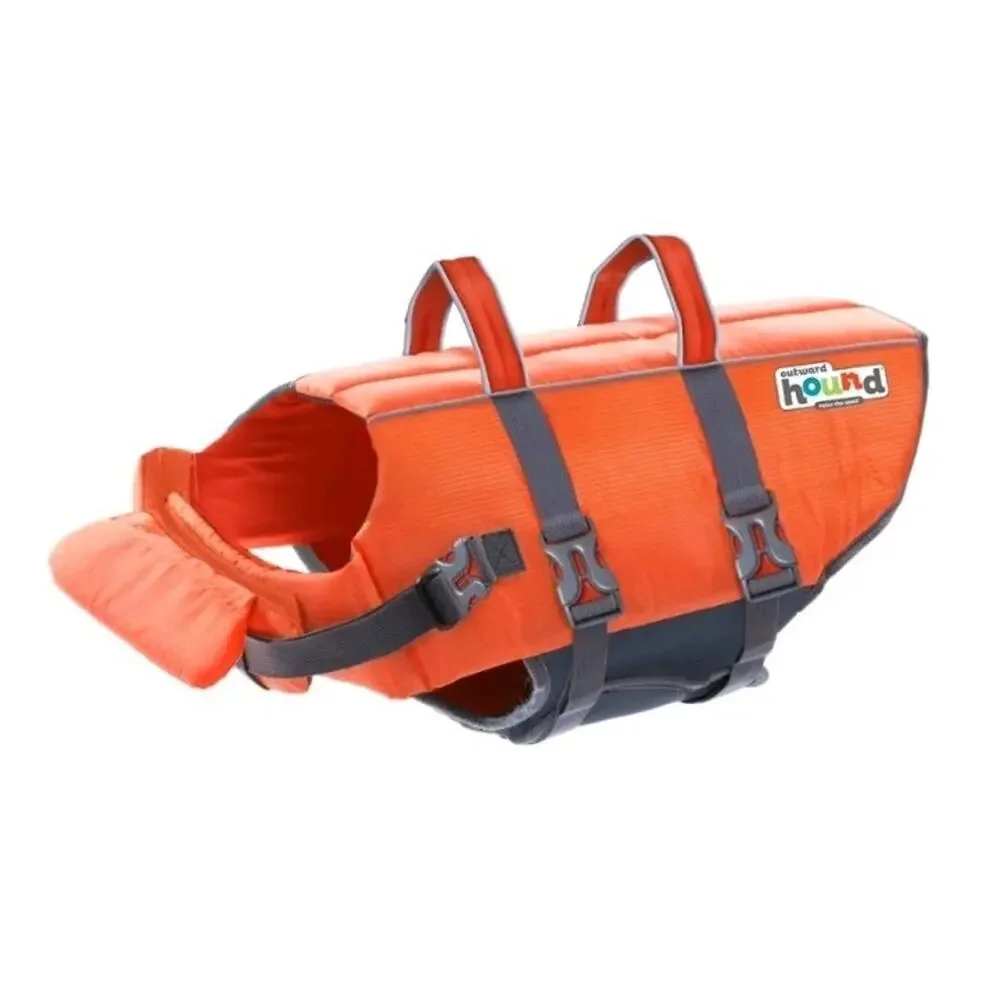 Outward Hound Granby Splash Dog Life Jacket Orange Large Water Safety Swimming